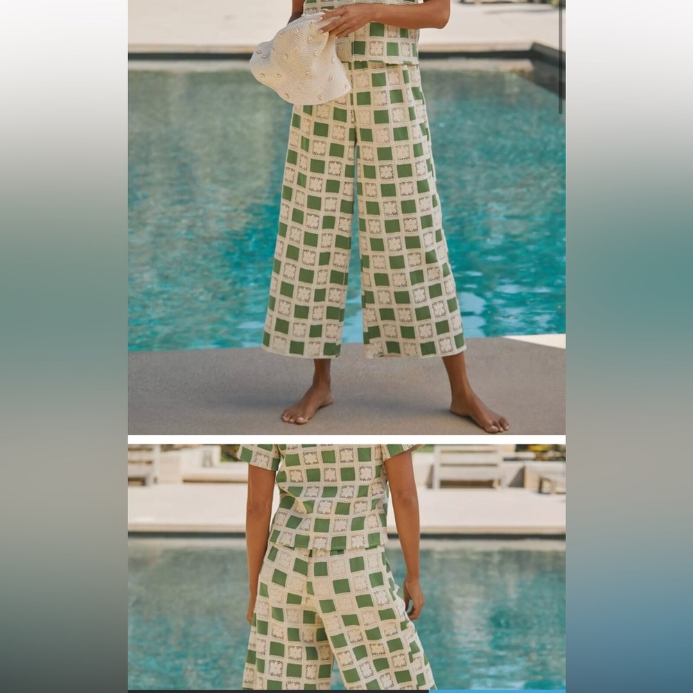 Women's Green Check Cropped Jacket - Brand: